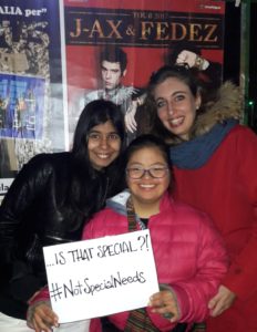 Andare a un concerto non è un bisogno speciale #NotSpecialNeeds, è semplicemente un bisogno umano, che hanno tutti i ragazzi, come Anuriti Ylenia