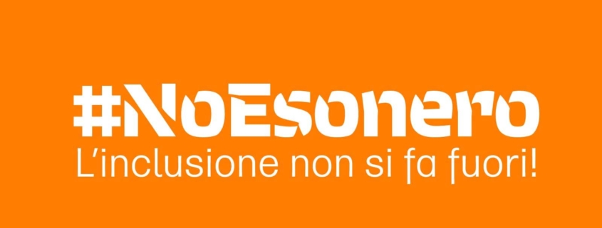 #noesonero - l'inclusione non si fa fuori!
