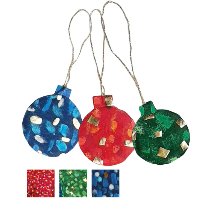 Tree decorations Christmas lights Suggested minimum donation 3€ More fantasies available Handmade by the young people of our PIC EO art workshop